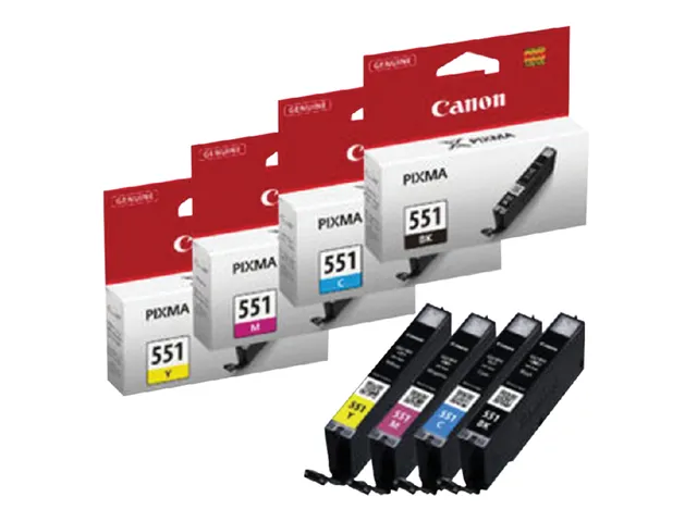 Inktcartridge Canon CLI-551 zwart + 3 kleuren