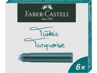 inktpatronen Faber-Castell turkoois doosje a 6 stuks