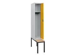 locker met bank,HxBxD 1950x300x815mm,1vak,vak B 300mm,cilinderslot