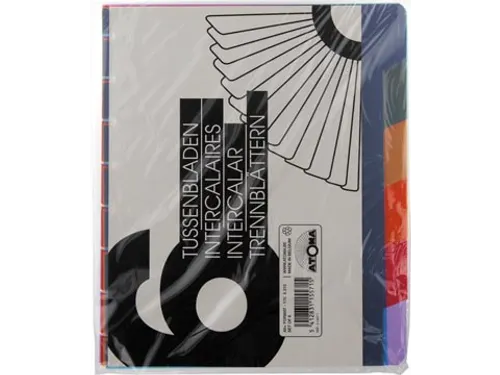 tabbladen, voor A5+ schriften, uit PP, set van 6