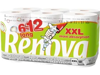 Keukenpapier Maxi Absorption XXL 2-laags wit 80vel 6 rollen - 1
