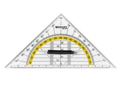Geodriehoek Westcott 14cm met greep in polybag