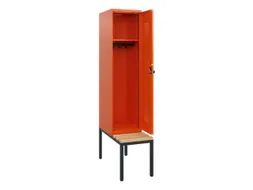 locker met bank,HxBxD 1950x400x815mm,1vak,vak B 400mm,draaigrendel