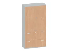 Kantoorkast 1920x1000x430mm Decor Romp Lichtgrijs Decor Front Beuken