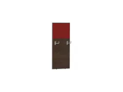 baliepaneel bureau aanbouw rechts 600mm NV bruin hickory BN4011-rood