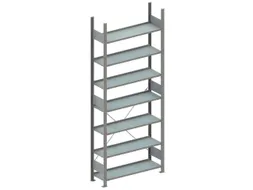 magazijnstelling,grondveld,HxBxD 2500x1056x336mm,vakl. 80kg,7xlegbord