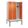 locker met bank,HxBxD 2120x1200x815mm,3vak,vak B 400mm,cilinderslot
