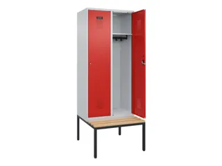locker met bank,HxBxD 2120x800x815mm,2vak,vak B 400mm,cilinderslot - 1