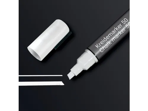 Krijtstift Sigel 1stuk wit wig punt 1-5 mm