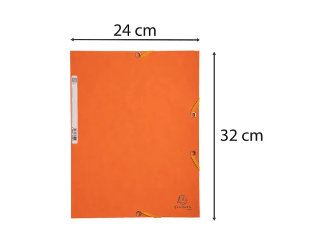 Elastomap 3 kleppen glanskarton 355gm² - A4-Oranje