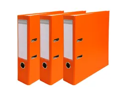 Pak 3 ordners PP/pap A4 80mm oranje PP A4 80mm ORANJE