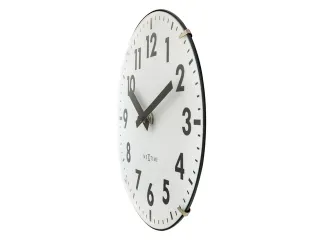 Tafelklok Nextime Duomo Mini 20 cm wit gebolde glazen lens - 6