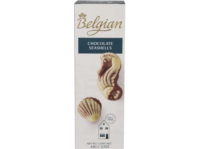 Chocolade The Belgian zeevruchten romige vanille vulling 65 gram