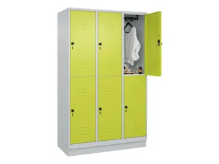 dubbeldekse locker,HxBxD 1950x1200x500mm,3x2vak.,vak B 400mm - 3