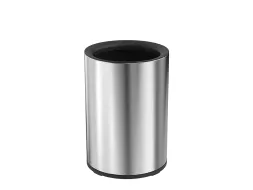 Afvalbak Classic Round Open Top Bin 10 liter Mat RVS