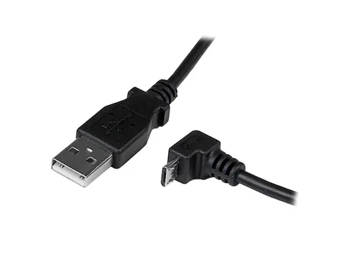 2m micro USB-kabel A-naar-micro-B met neerwaartse hoek