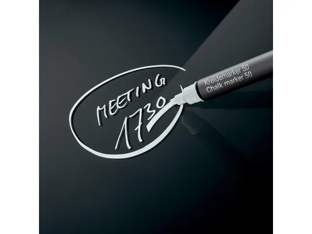 Krijtstift Sigel 1stuk wit wig punt 1-5 mm