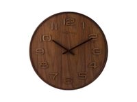Wandklok NeXtime dia. 53cmx3cm hout bruin 'Wood Wood Big' cijfer