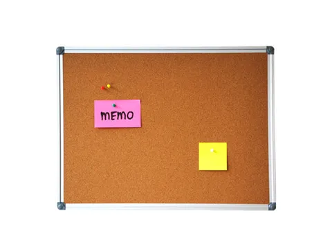 Prikbord kurk met aluminium lijst 60x90cm incl. 20 pushpins