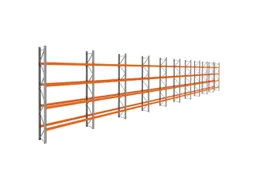 palletstelling,basis+9xaanbouw,HxBxD 4620x28100x750mm,vakl. 3000kg