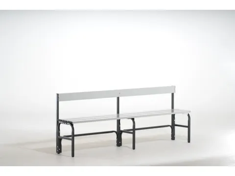 omkleedbank,HxLxD 770x2000x375mm,alu. lijsten,frame staal RAL7016