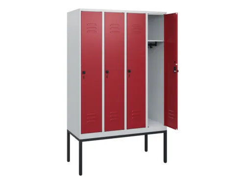 locker,HxBxD 1950x1200x500mm,4vak,vak B 300mm,draaigrendel