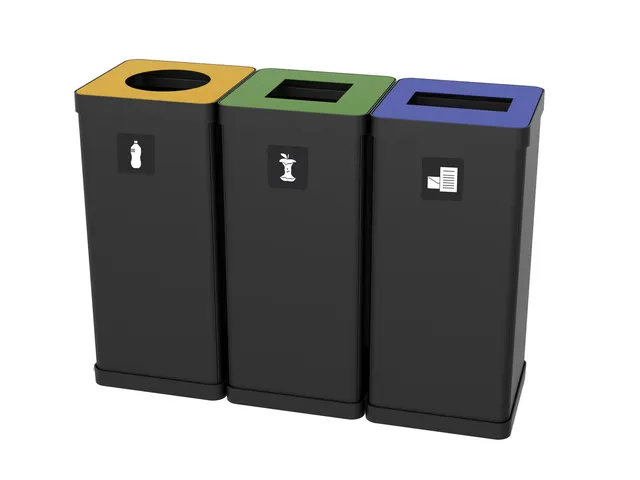 PBCORBN Recyclingbak Plastic 50 L. zwart / geel
