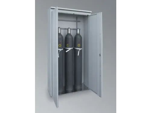gasflessenkast,v. 3xØ 220mm fles,HxBxD 2150x1050x400mm,m. dak