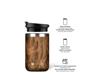 Thermosbeker Les Artistes Paris reisbeker 350ml Wood - 2