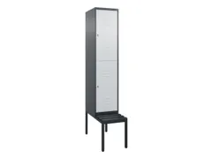 armoire vestiaire avec banc à deux niveaux HxlxP 2120x400x815mm