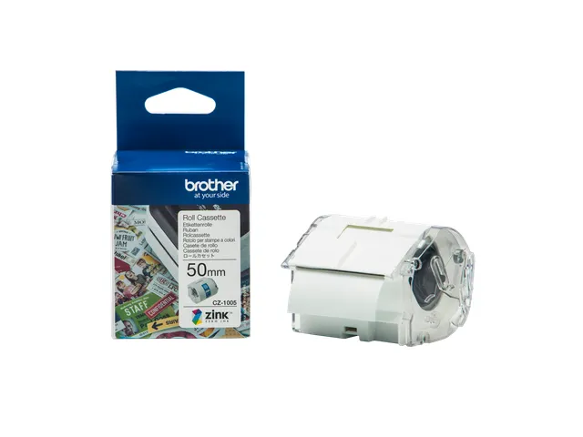 Labeletiket Brother CZ-1005 50mmX5m kleur opdruk