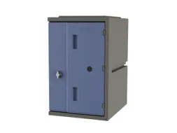 Kunststof locker,HxBxD 610x385x470mm,1vakken,draaigrendel,romp grijs