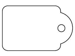 Label Karton Nr392 36x53mm Wit Met Koord