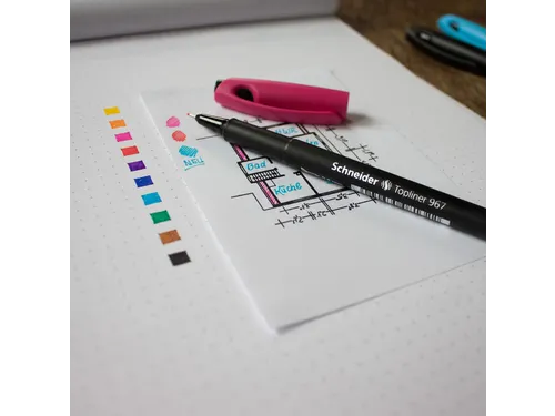 Fineliner Schneider Topliner 967 Rood 0.4mm