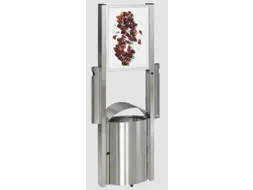 Afvalbak RVS 50 liter 800x480mm verzinkt 2asbakken reclamevlak