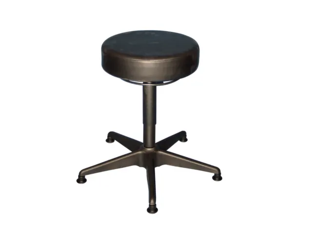 Esd Draaikruk Glijders Zitting 380-520mm Kunstleer Zwart Gasveer