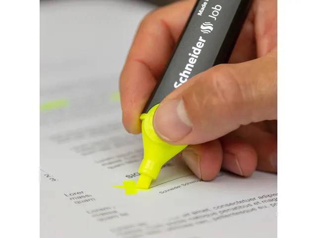 Markeerstift Schneider Job 150 Universeel Geel beitelpunt
