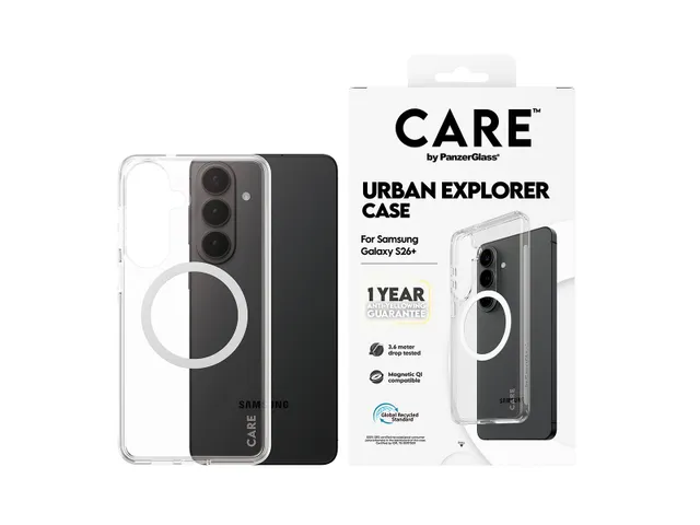PanzerGlass CARE by Urban Explorer Case Transparent w. White Qi