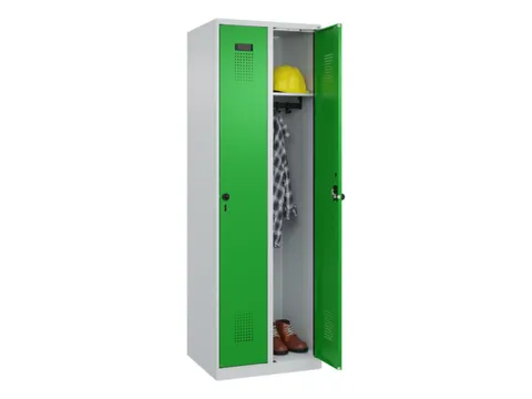 locker,HxBxD 1850x600x500mm,2vak,vak B 300mm,draaigrendel