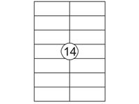 Etiket Rillstab 105x42.4mm Wit 1400 Stuks