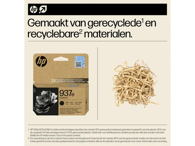 Inktcartridge HP 4S6W9NE 937E Evomore zwart