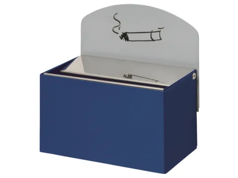 Wandasbak 87x140x98mm Achterwand Verzinkt Plaatstaal Gentiaanblauw