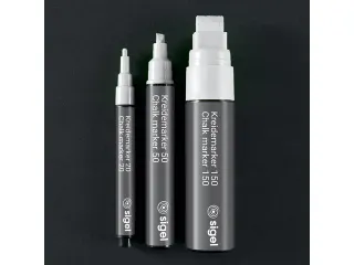 Krijtstift Sigel set 2stuks wit wig punt 1-5 mm - 6