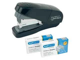 Nietmachine Rapesco Germ-Savvy Less Effort Eco antibacterieel zwart - 1