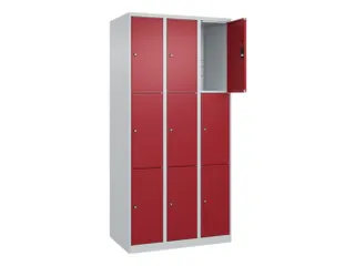 lockerkast,HxBxD 1850x900x500mm,3x3vakken,vak B 300mm,cil.-slot - 1
