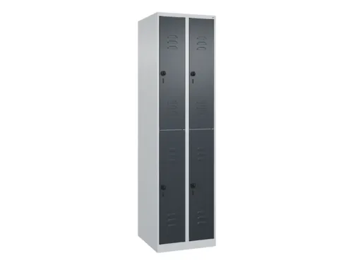 dubbeldekse locker,HxBxD 1850x500x500mm,2x2vak.,vak B 250mm