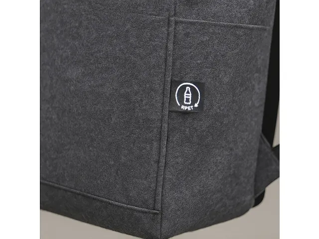 Rolltop-rugzak Juscha RPET donker grijs 39x51x11cm
