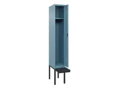 locker met bank,HxBxD 2120x300x815mm,1vak,vak B 300mm,cilinderslot