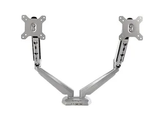 Monitor arm voor 2 schermen - bureausteun - met geïntegreerde 2-poort - 5