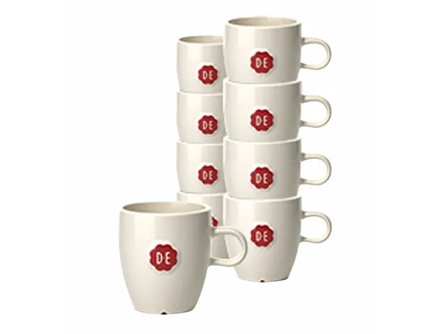 Kopje Douwe Egberts espresso 70ml wit 12 stuks